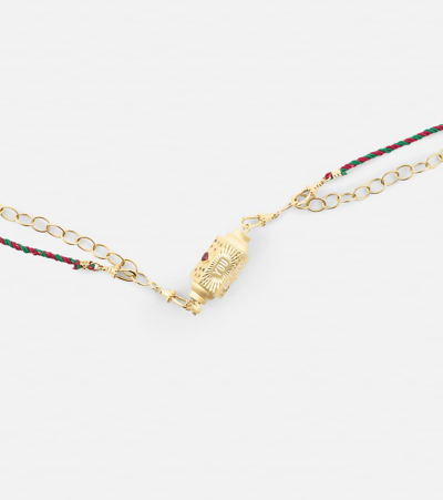 Shop Marie Lichtenberg 14kt Gold Locket Necklace With Sapphires