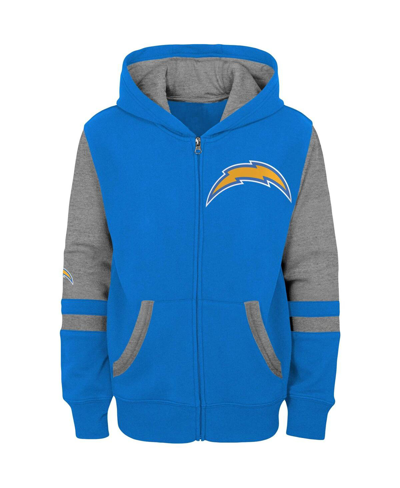 Outerstuff Preschool Boys And Girls Powder Blue Los Angeles Chargers Stadium Color Block Full-zip Hoodie In Powder Blue