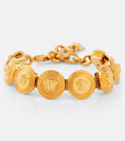 Shop Versace Tribute Medusa Chain Bracelet In Gold