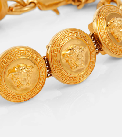 Shop Versace Tribute Medusa Chain Bracelet In Gold