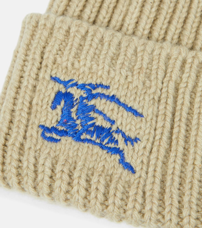 Burberry Ekd Beanie Hat In Green