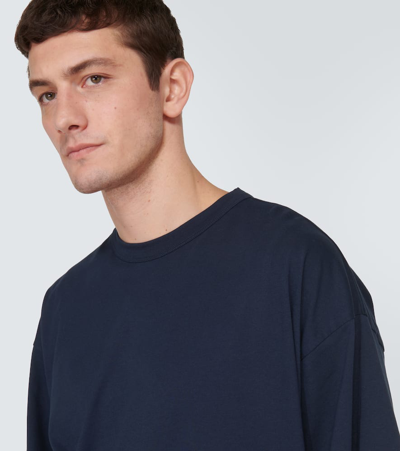 Dries Van Noten Cotton Crew Neck T-shirt In Blue