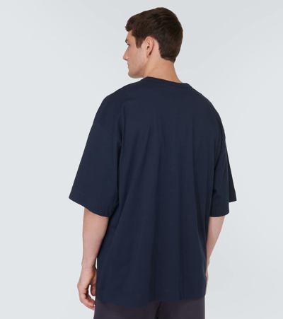 Shop Dries Van Noten Cotton Jersey T-shrit In Blue