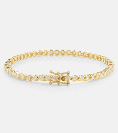 Stone And Strand 10kt Gold Bracelet With Diamonds In Gold