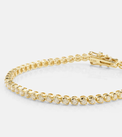 Stone And Strand 10kt Gold Bracelet With Diamonds In Gold