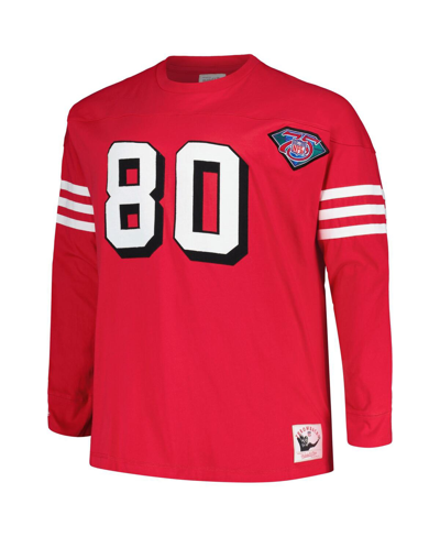Mitchell & Ness Jerry Rice Scarlet San Francisco 49ers Big & Tall Cut & Sew Player Name & Number Lon In Scarlet