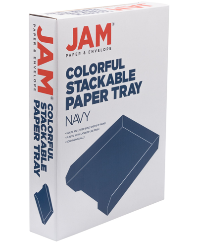 Shop Jam Paper Stackable Paper Trays In Navy