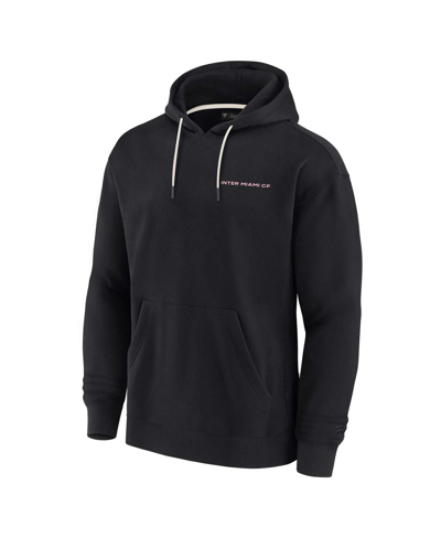 Fanatics Signature Unisex  Black Inter Miami Cf Super Soft Fleece Pullover Hoodie In Black
