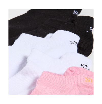 Shop Stems Three Pack Lightweight Training Socks In Pink,white,black