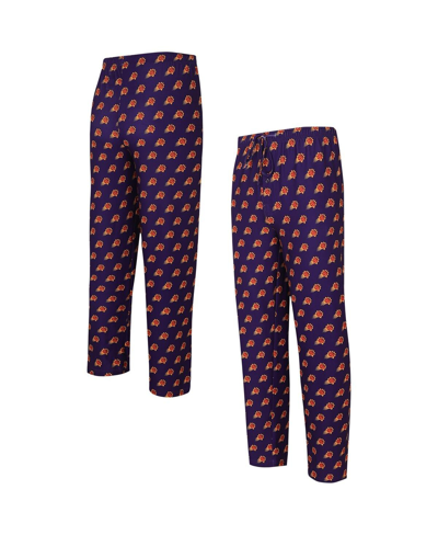 Shop Concepts Sport Men's  Purple Phoenix Suns Allover Logo Print Gauge Sleep Pants