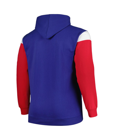 Profile Men's  Royal New York Giants Big And Tall Trench Battle Pullover Hoodie In Royal