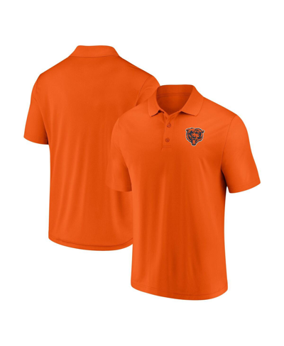 Shop Fanatics Men's  Orange Chicago Bears Component Polo Shirt