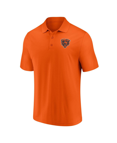 Shop Fanatics Men's  Orange Chicago Bears Component Polo Shirt