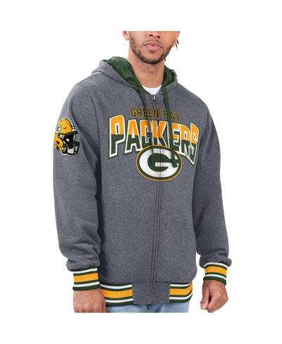 Shop G-iii Sports By Carl Banks Men's  Green, Gold Green Bay Packers Commemorative Reversible Full-zip Jac In Green,gold