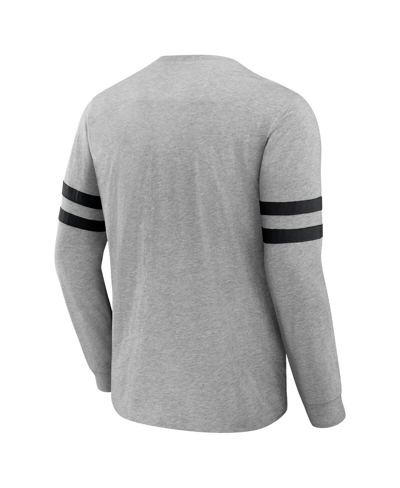 Fanatics Men's Nfl X Darius Rucker Collection By  Heather Gray Carolina Panthers Henley Long Sleeve T In Heather Gray