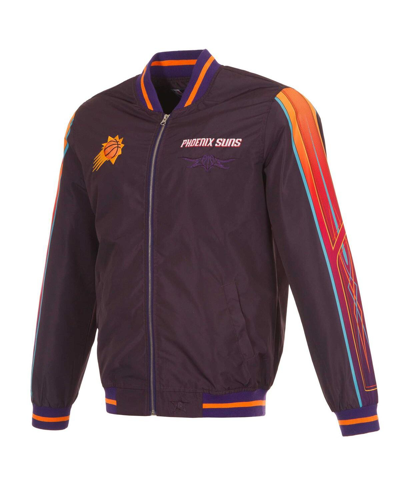 Shop Jh Design Men's  Purple Phoenix Suns 2023/24 City Edition Nylon Full-zip Bomber Jacket