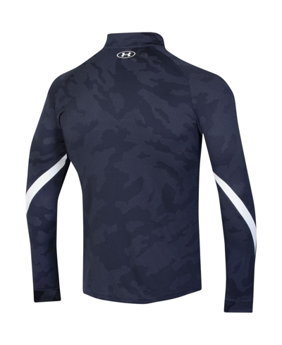 Under Armour Navy Auburn Tigers Gameday Camo Quarter-zip Top In Navy