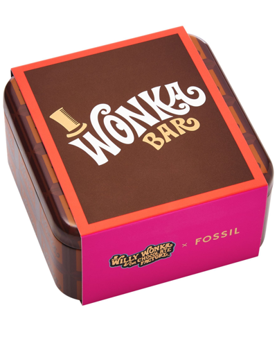 Fossil X Willy Wonka Special Edition Women's Gold-tone Stainless Steel Components Earrings Set In Gold