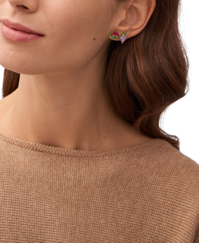 Fossil X Willy Wonka Special Edition Women's Gold-tone Stainless Steel Components Earrings Set In Gold
