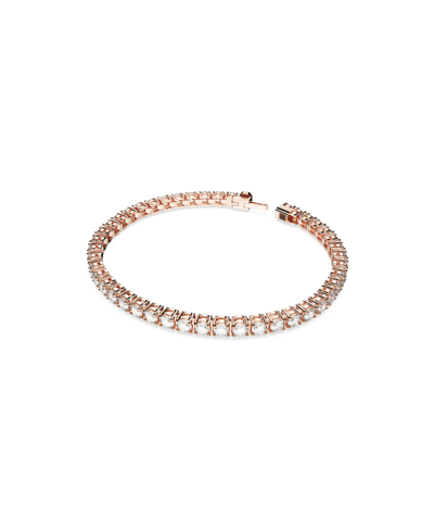 Swarovski Matrix Tennis Bracelet In Rose Gold