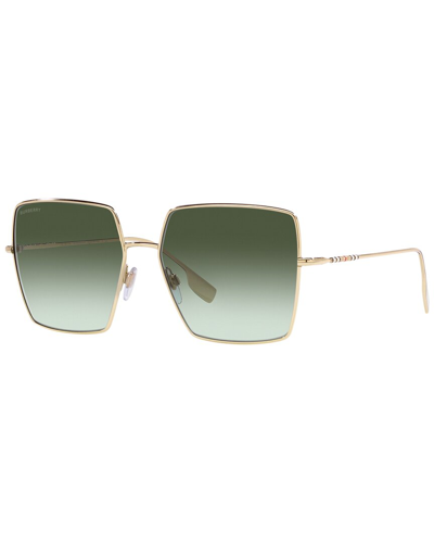 Shop Burberry Women's Be3133 58mm Sunglasses In Gold