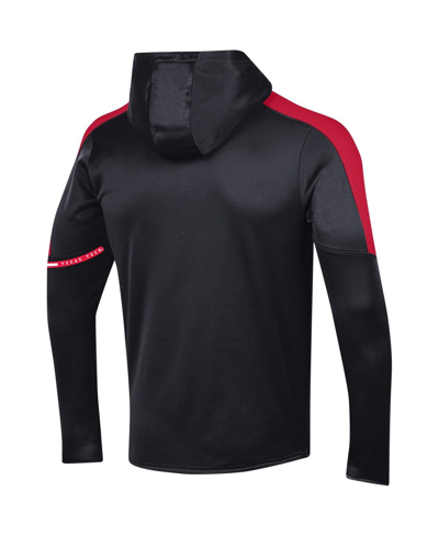 Under Armour Black Texas Tech Red Raiders 2023 Sideline Quarter-zip Hoodie In Black