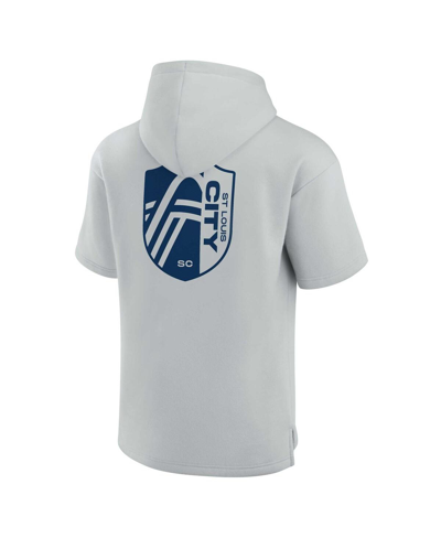 Fanatics Signature Unisex  Gray St. Louis City Sc Super Soft Fleece Short Sleeve Pullover Hoodie In Gray
