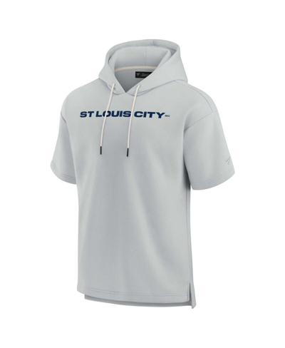 Shop Fanatics Signature Men's And Women's  Gray St. Louis City Sc Super Soft Fleece Short Sleeve Pullover