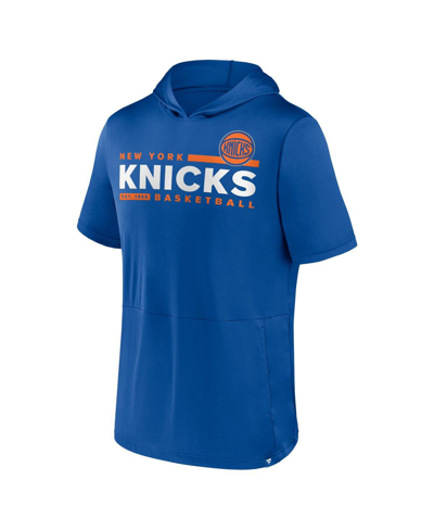 Shop Fanatics Men's  Blue New York Knicks Possession Hoodie T-shirt