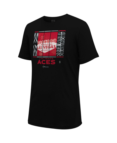 Shop Stadium Essentials Men's And Women's  Black Las Vegas Aces 2023 Wnba Finals Champions Skyline T-shirt