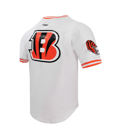 Shop Pro Standard Men's  Joe Burrow White Cincinnati Bengals Player Name And Number Mesh T-shirt