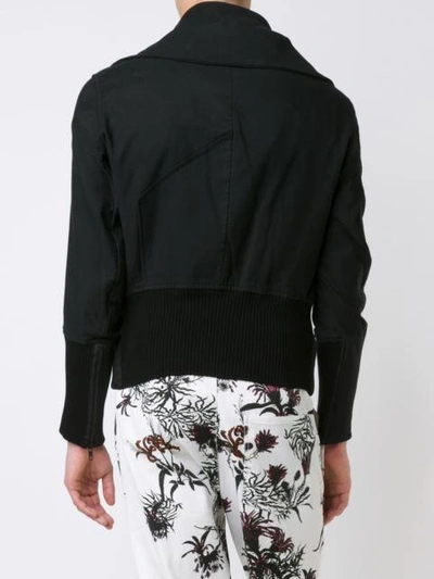 Shop Ann Demeulemeester Zipped Biker Jacket