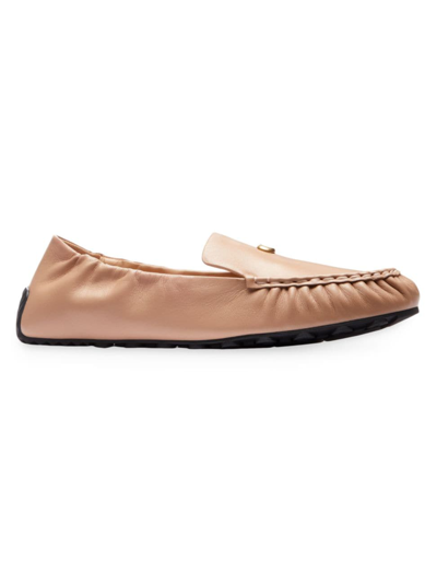Shop Coach Women's Ronnie Leather Loafers In Buff