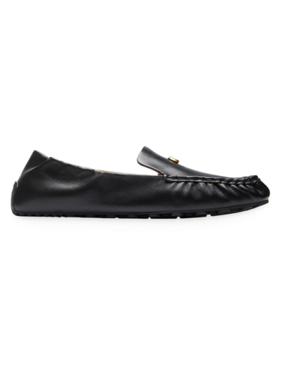 Shop Coach Women's Ronnie Leather Loafers In Black