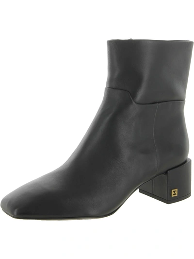 Sarto Franco Sarto Womens Leather Square Toe Mid-calf Boots In Black