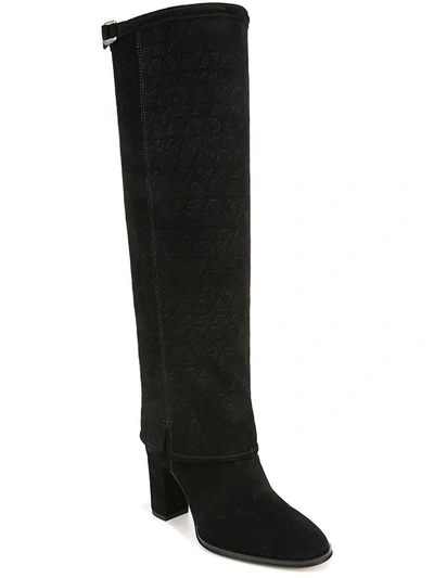 Shop Franco Sarto Informa West Womens Suede Knee-high Boots In Black