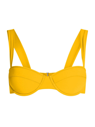 Shop Valimare Women's Athens Balconette Bikini Top In Yellow