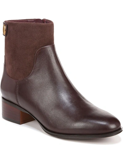 Shop Franco Sarto Jessica Womens Leather Western Ankle Boots In Brown
