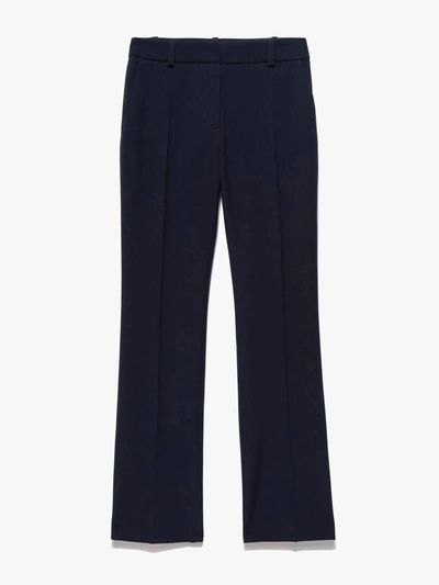 Shop Frame Le Mini Boot Trouser In Navy In Blue