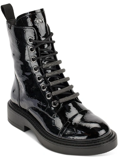 Dkny Iris Combat Boot In Black