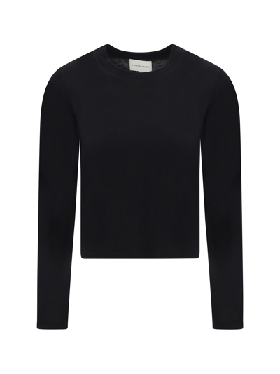 Loulou Studio Long-sleeve Cotton T-shirt In Black