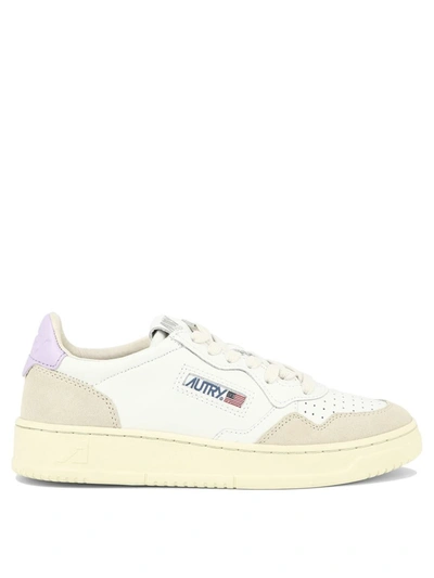 Shop Autry Suede Sneakers In White