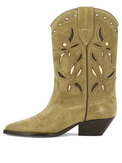 Shop Isabel Marant "duerto" Cowboy Boots In Beige