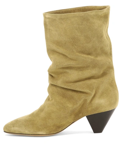 Shop Isabel Marant "reachi" Ankle Boots In Beige