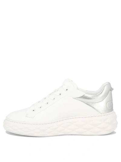 Shop Jimmy Choo "diamond Maxi" Sneakers In White
