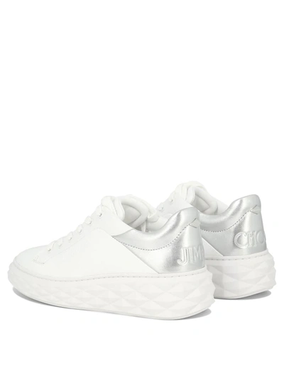 Shop Jimmy Choo "diamond Maxi" Sneakers In White