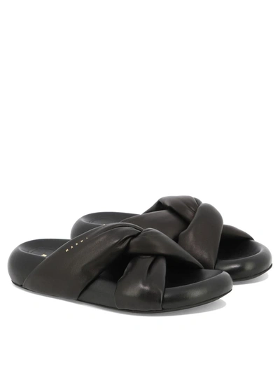 Shop Marni "bubble" Sandals In Black