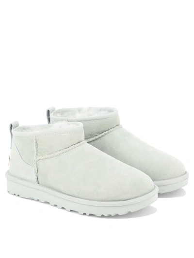 Shop Ugg "classic Ultra Mini" Ankle Boots In Grey