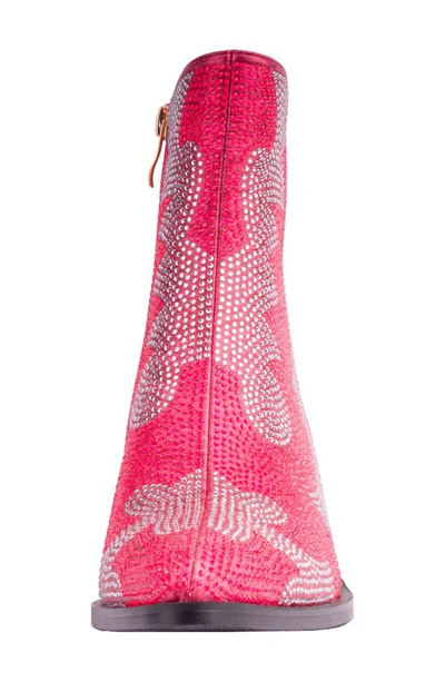 Ninety Union Forever Rhinestone Embellished Bootie In Fuchsia