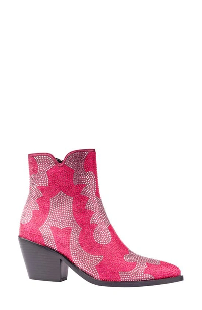 Ninety Union Forever Rhinestone Embellished Bootie In Fuchsia